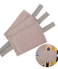 Three Piece Safety Door Stopper Set With Elastic Straps Cushions Doors, Prevents Slamming, Protects Little Fingers, shown on door