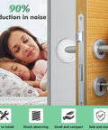 Image of Medium 2 Inch Door Stopper Set Of 6 Heavy Duty Wall Protectors for door knobs, self adhesive shield on wall.