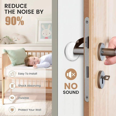 8 Pack 2 Inch Door Stoppers For Walls, Clear Rubber Door Handle Bumpers, Heavy Duty Adhesive Wall Shields in nursery