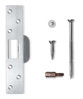 Extra Long 7 Inch Door Strike Plate Heavy Duty Reinforced Latch Patch with screws and bit, Satin Nickel Finish