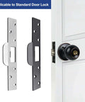 Extra Long 7 Inch Door Strike Plate Heavy Duty Reinforced Latch Patch For Damaged Jamb And Worn Frames Satin Nickel Finish Oversized