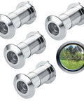 4 Pack 220 Degree Door Viewers Peep Holes For Front Doors With Large HD Lens And Heavy Duty Rotating Privacy Cover Fits 2 To 3 Inch Doors Wide Angle Security You Can Trust For Home Office And Hotel