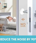 Strongest Home Wall & Door Handle Stopper 5" Set of 3 Pieces White Rubber Door Knob, round wall shield in nursery