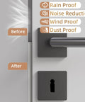 118” Wedge-Shape Foam Window Weather Stripping Door Seal Strip on door, showing rain, noise, wind, dust proofing effects, installed view