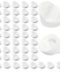 50 Pack Door And Window Screw Hole Plugs 5/16 Inch By 1/4 Inch shown in white high-density plastic, ideal for ODL and Western frames.