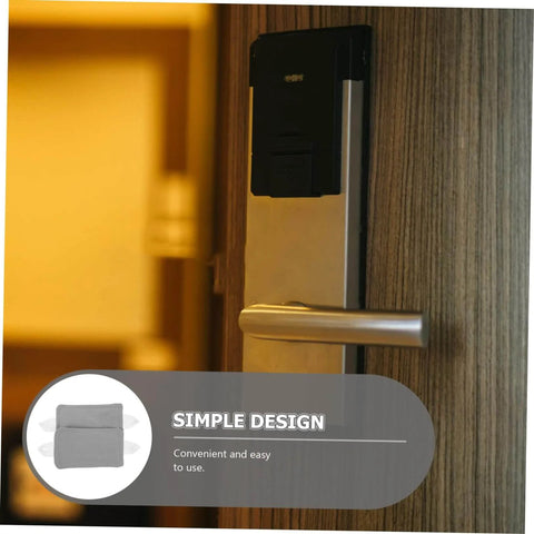 Enjoy a quieter living space with this two-pack door silencer that cushions slammed doors, protects walls, and reduces roommate noise, featuring reliable elastic straps for quick, secure mounting on dorm room doors; image showing door handle.