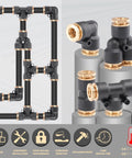31 Piece DOT Air Brake Line Fittings Kit with brass quick-connect fittings for truck and industrial air systems