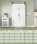 Double 24 Inch Bi Fold Barn Door Set For 48 X 84 Inch Openings With 4.3 Ft Rail And Hardware Kit Included MDF Wood Panel With PVC Surface