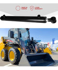Double Acting Hydraulic Cylinder - Tang Universal Hydraulic Cylinder 2.5" Bore, 14 inch Stroke Tang Style shown with heavy machinery