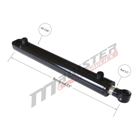 ✝️ Double Acting Hydraulic Cylinder - Tang Universal Hydraulic Cylinder 2.5" Bore, 14 inch Stroke Tang Style (2.5x14)