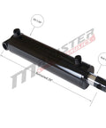 Double Acting Hydraulic Cylinder - Universal Hydraulic Cylinder 3" Bore 20" Stroke - Pin Eye Style Hydraulic Cylinders (3x20)