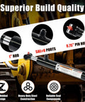Cross Tube Double Acting Hydraulic Cylinder With 1.5 Inch Bore And 16 Inch Stroke For Heavy Duty Use 3500 PSI 5300 Lb Load Capacity SAE 6 Ports Three Quarter Inch Pin Holes
