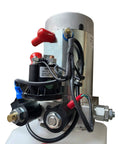 Double Acting Hydraulic Pump 5 Quart Hydraulic Power Unit 12V DC Hydraulic Pump (Plastic Oil Reservoir Single Acting 3200 PSI)