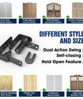 Cafe Door Hinges Double Action Saloon Hardware For Bars And Coffee Shops Heavy Duty 304 Stainless Steel In Black 2 Pack MID