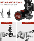 Two Pack Light Stand Mount Adapter with Double Ball Head for versatile mounting on light stands, supports up to 4.4 lb (2 kg).