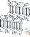 20 Pieces 3.5 Inch Double Ended Bolt Snap Hooks Zinc Alloy With Double Trigger Chain Metal Clips for key holders and pet leashes. Close-up detail.
