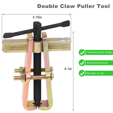 4 Inch Two Jaw Gear Puller With Adjustable Jaw Spread Carbon Steel Flywheel Removal Tool