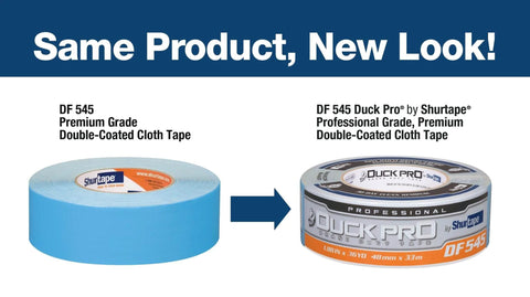 Double-Sided Carpet And Duct Tape With Blue Liner Sticks To Hardwood, Concrete And Tile For Seam, Hold And Secure Carpets, Rugs And Pad; 48mm Wide By 33 Meters, Heavy-Duty Tape, Easy To Tear And Remove With No Residue, 1 Roll rebranded to Duck Pro.