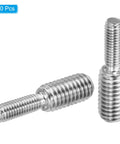 M5x15mm To M8x15mm Double End Threaded Stud Bolt 10 Pack In 304 Stainless Steel shown, two bolts displayed, side view