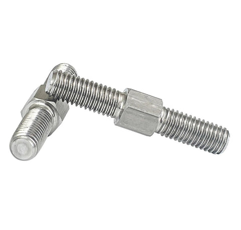 Double End Thread Rod Set 304 Stainless Steel Left Right Hand Threads M4 To M16, close-up view of threaded ends and hex nuts.
