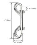 Double Ended Bolt Snap Trigger Clips Spring Loaded Quick Release 4 Inch 10cm 20 Pack with size measurements displayed