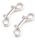Double Ended Bolt Snap Hooks 3.5 Inch Stainless Steel Marine Grade 316, 2 Pack for diving and marine use shown side by side