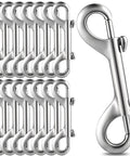 15 Pack Double Ended Bolt Snap Hooks Four Point Seven Inch Heavy Duty Zinc Alloy Clips With 220 Pound Load Capacity