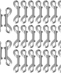 24 Pcs 3.5 Inch Double Ended Bolt Snap Hooks Silver Zinc Alloy Double Trigger Metal Clips For Linking Pet Dog Leash Collar Key Holder Water Bucket Horse Feed Hammocks 110 Lbs Capacity