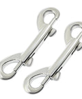 2 Pack Double Ended Bolt Snap Hooks Three And A Half Inch Zinc Alloy Metal Clips Heavy Duty Trigger Chain Clips