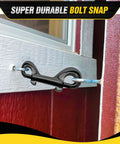 4.7 Inch Double Ended Bolt Snap Hooks With 220 Lbs Capacity Heavy Duty Rust Resistant Zinc Alloy Clips installed outdoors