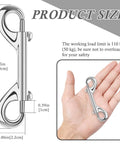 3.5 Inch Double Ended Snap Hooks 110lbs Zinc Alloy Heavy Duty Bolt Snap Clips shown in hand for size reference