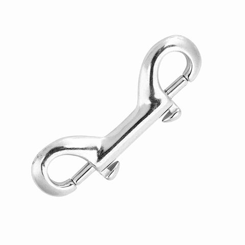 Hamwesh double-ended snap hook, 316 stainless steel, sensitive trigger, close-up view