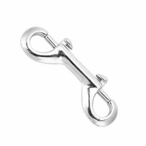 Hamwesh double-ended snap hook, 316 stainless steel marine grade, 77 mm length