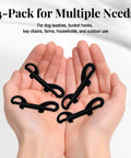Heavy Duty Double Ended Snap Hooks 3.5 Inch Zinc Alloy Trigger Clips With Stainless Steel Spring 110 Lb Load One Hand Operation 4 Pack in hands