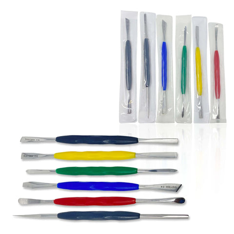 Stainless Steel Spatula Wax And Clay Sculpting Tool Carver Set Pro Grade Double Ended With Two Tips Five Inch Length Molded Grip