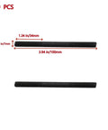 Double Ended Stud Bolts 304 Stainless Steel Threaded Rod M8x100mm Black 10 Pcs, front view with measurements