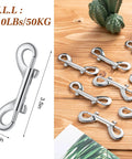 20 Pieces 3.5 Inch Double Ended Bolt Snap Hooks Zinc Alloy With Double Trigger Chain Metal Clips For Key Holders Key Chains