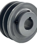 Double Groove Belt Pulley For One And One Eighth Inch Bore And Three Point Nine Five Inch Outside Diameter Saelno Cast Iron Motor Pulley