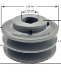 Double Groove Belt Pulley For One And One Eighth Inch Bore And Three Point Nine Five Inch Outside Diameter Saelno Cast Iron Motor Pulley