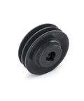 Double Groove Pulley For V Belts A 3L And 4L AK Fixed Bore 4.75 Inch Outer Diameter 1 Inch Bore Cast Iron Sheave QWORK