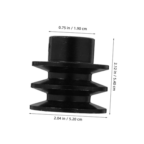 Side view of Groove Sheave Double Pulley for V-belt Water Pump Heavy Duty Cast showing dimensions in inches and centimeters