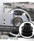 Heavy Duty Cast Double Groove Pulley Pulley Wheel Replacement for V-belt Water Pump Gas Engine Sheave Belt Simple Installation shown in machinery
