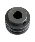 Double Groove Pulley For V Belt Drive A For 3L And 4L Belts 2.55 Inch Outside Diameter Seven Eighths Inch Fixed Bore AK Style Cast Iron Pulley