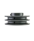 Side view of Double Groove Pulley For A Belts With 4.25 Inch OD And 1 Inch Bore AK Fixed Bore Pulley By QWORK 2AK441