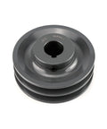 Double Groove Pulley For A Belts With 4.25 Inch OD And 1 Inch Bore AK Fixed Bore Pulley By QWORK 2AK441 Beefy Cast Iron