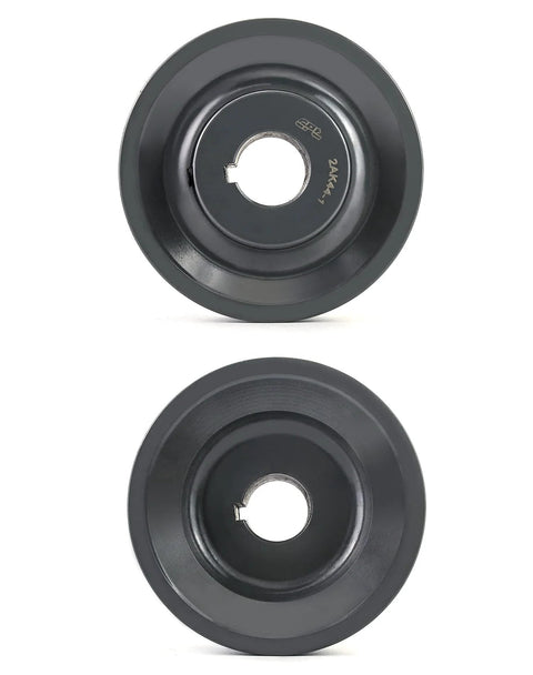 Double Groove Pulley For A Belts With 4.25 Inch OD And 1 Inch Bore AK Fixed Bore Pulley By QWORK 2AK441 in cast iron.
