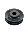 Double Groove Pulley For V Belts A 3L And 4L AK Fixed Bore 4.75 Inch Outer Diameter 1 Inch Bore Cast Iron Sheave QWORK
