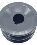 2.55 Inch Double Groove V Belt Pulley With Three Quarter Inch Bore Cast Iron Construction for A, 3L And 4L Belts, front view