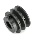 Double Groove Pulley For V Belt Drive A For 3L And 4L Belts 2.55 Inch Outside Diameter Seven Eighths Inch Fixed Bore AK Style Cast Iron Pulley