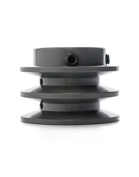 Double Groove Pulley For V Belt Drive A For 3L And 4L Belts 2.55 Inch Outside Diameter Seven Eighths Inch Fixed Bore AK Style Cast Iron Pulley.